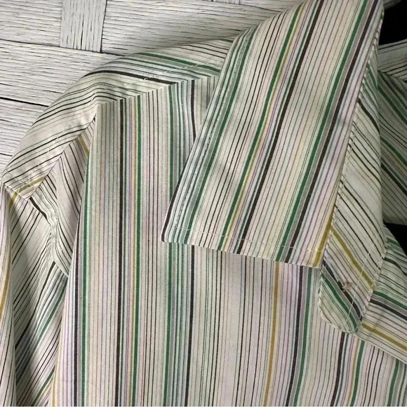 Sean John button down striped blouse, long sleeve office attire, plus size NWT - Picture 4 of 11
